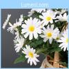 Small Fresh Chrysanthemum Artificial Flower Bouquet With Silk Flowers For Home Decor And Photography Props