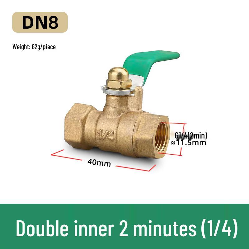 Copper DN20 Thickened Water Valve, Internal/External Thread, Pneumatic Ball Switch, 2-Point One-Piece Design