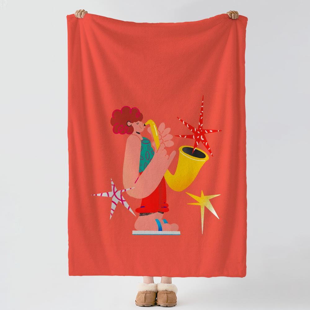 artist P-Peve Azevedo-o Throw Thick Comfort Flannel Quilt, Multi-scene Use Indoor Outdoor Daily Nap