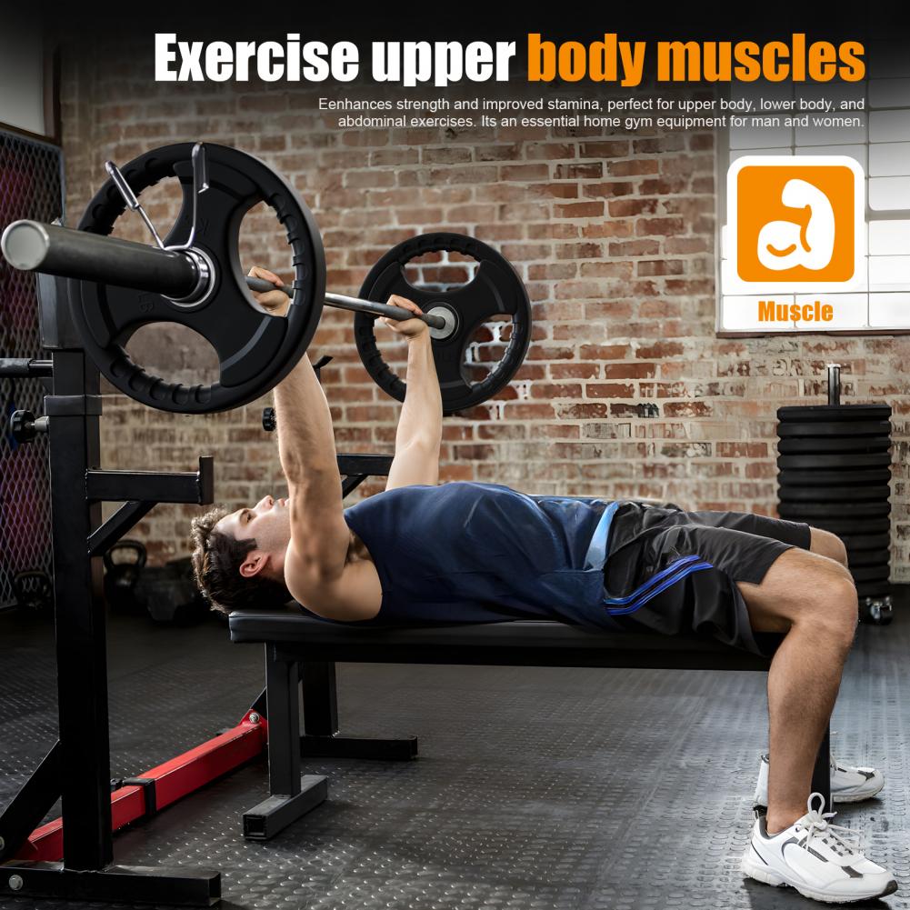 

1 шт. 22 фунтів тренажерний зал Фітнес Пластини диска зі штангою з гумовим покриттям застосовуються до 2-дюймового тренажера для підйому жердини Вправи з обтяженнями Фітнес