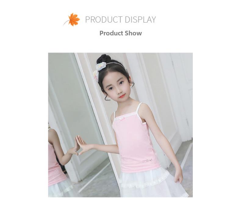 2023 Girls' Floral Cotton Vest and Underwear Set