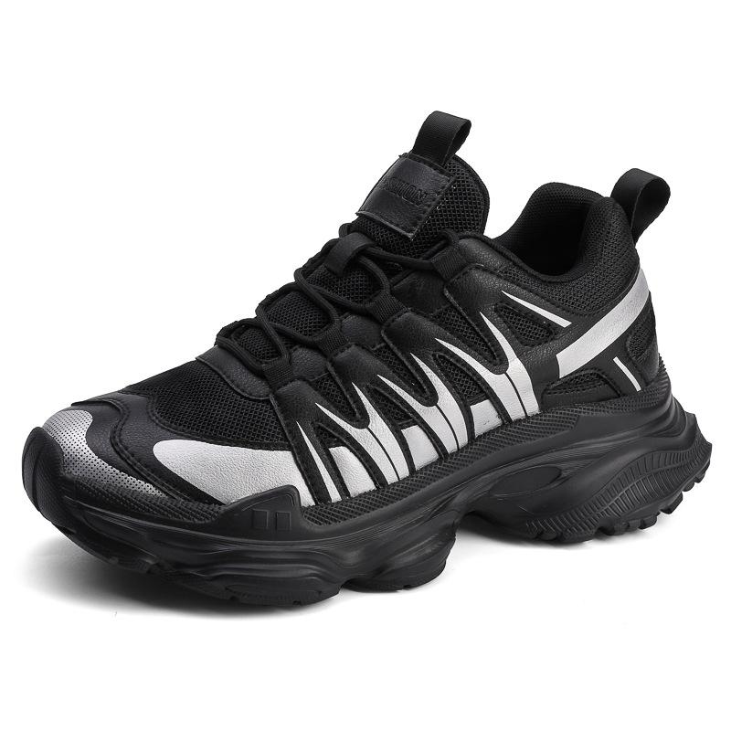 Men's Shoes Sports Shoes Spring and Summer New Invisible Inner Height Increase Casual Versatile Breathable Dad Shoes Low Top Thick Sole Large Size