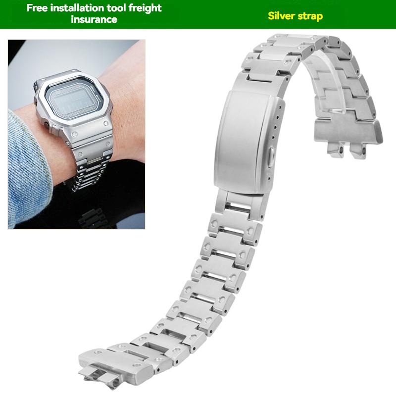 For G-SHOCK Casio Small Silver Block 3459 GMW-B5000 Modified Lightweight Titanium Alloy Strap Case High-Quality Accessories