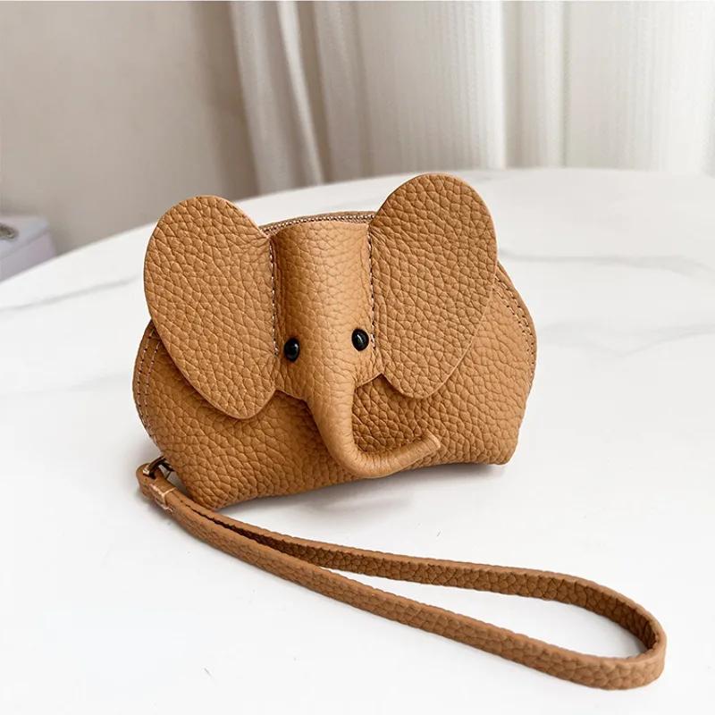 

Милый слон, сумка для карт, кошелек, модная сумка для ключей, сумка для хранения помады, милый кошелек и сумки, милые сумки-кошельки коричневый