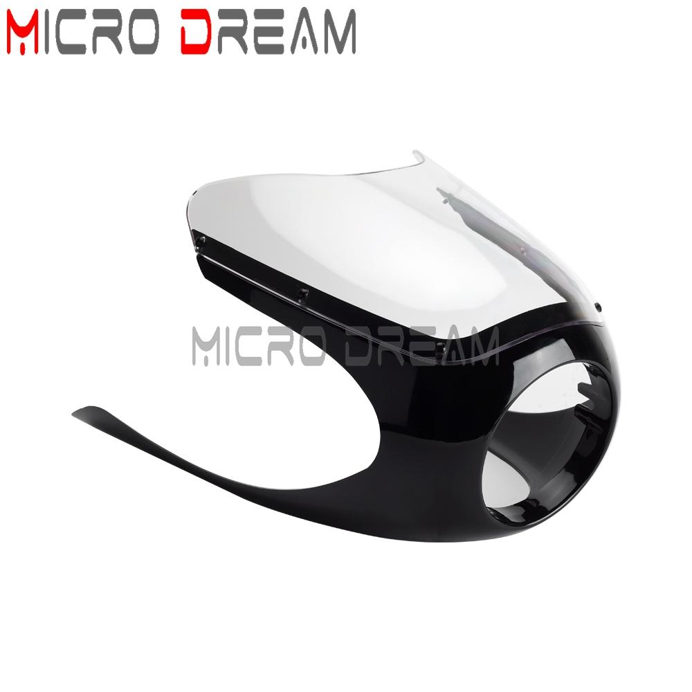 Half Fairing Style 6-1/4" Windshield Headlight Fairing Cowl For Ducati Moto Guzzi BMW Cafe Racer Bobber Scrambler Retro Cruiser