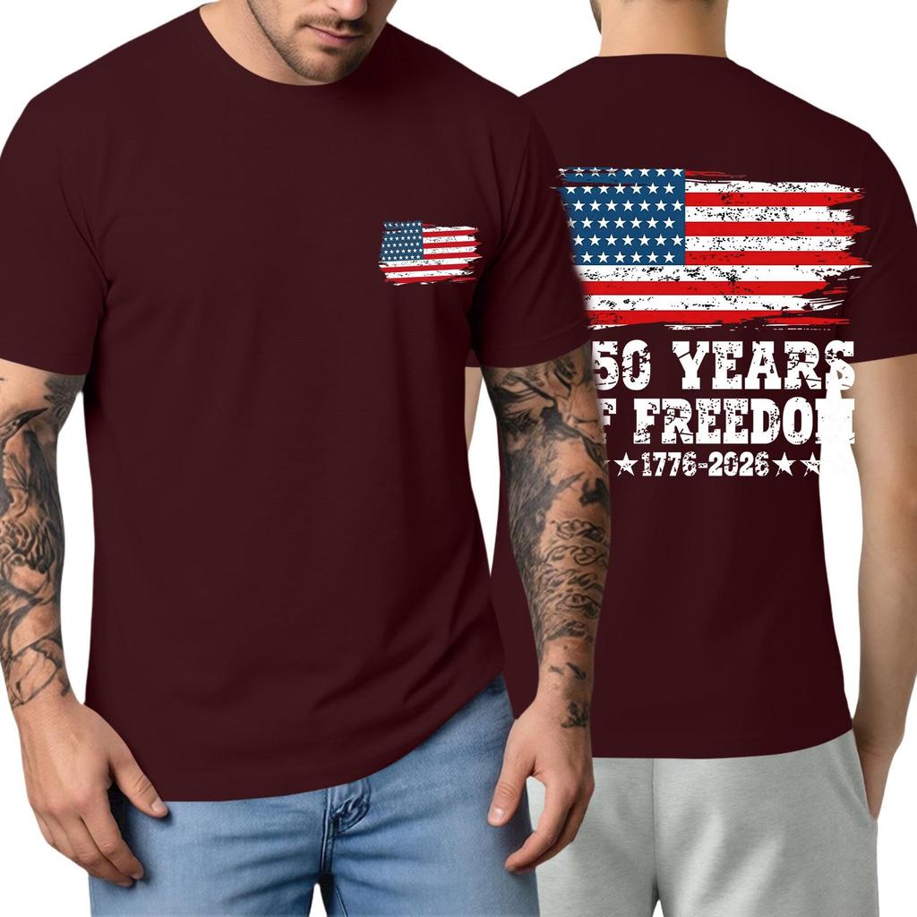 Men's Short-sleeved Fashionable Casual Everyday Trendy Letter Print Short-sleeved Shirt