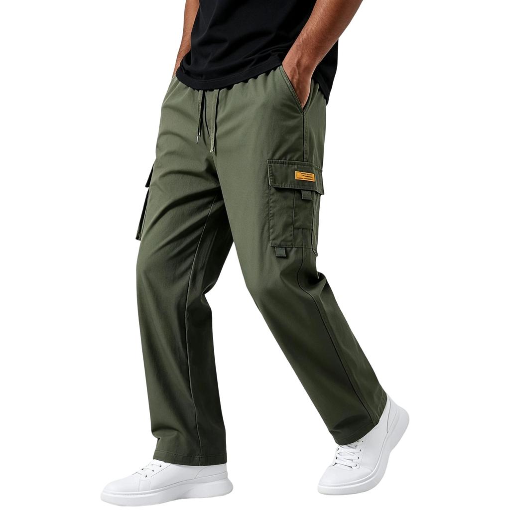 Men's Casual Cargo Pants Straight Leg Long Pants for Everyday Wear