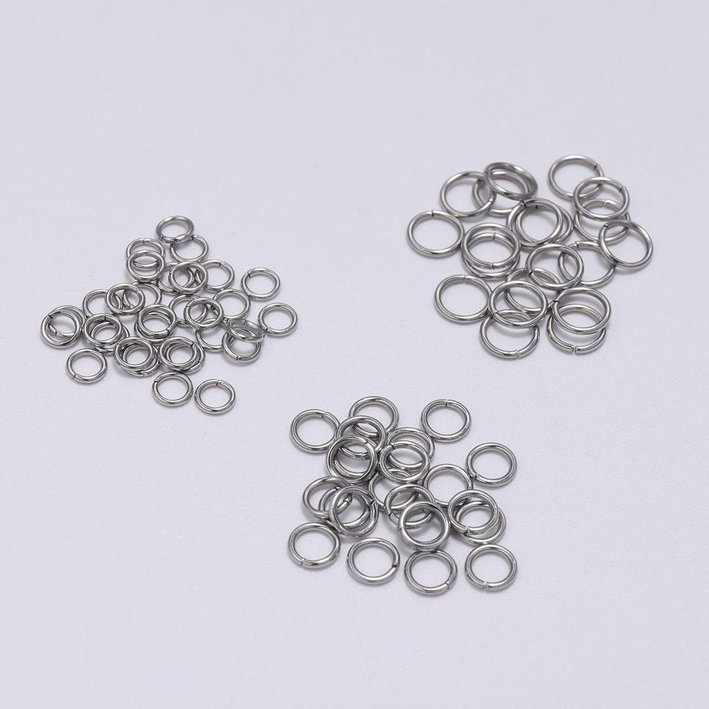 100-200Pcs/Lot Stainless Steel Split Ring Open Jump Rings Connectors For DIY Jewelry Making Findings Connectors Accessories