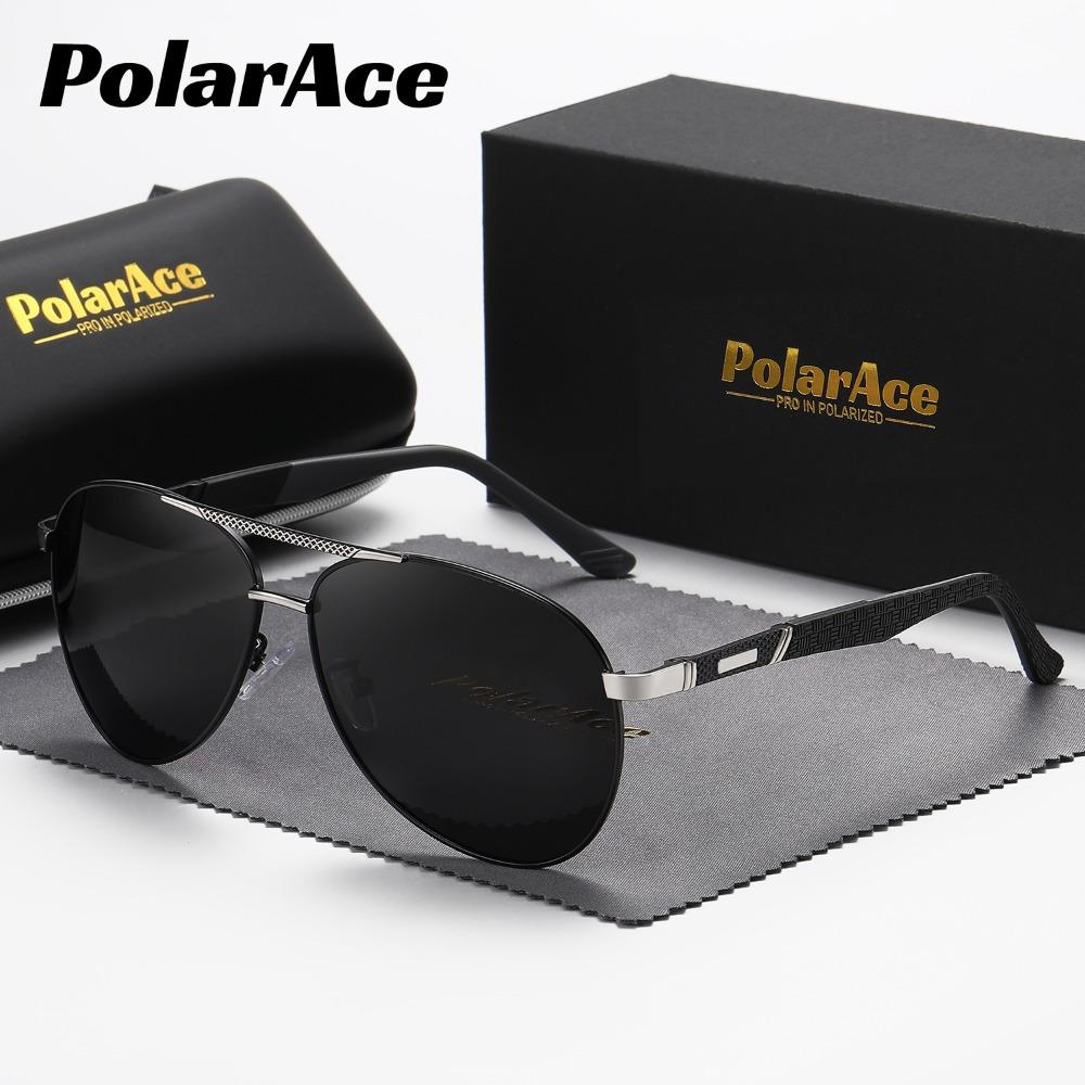 PolarAce Unisex Vintage Krötenbrille Großrahmen Doppelsteg Federbügel Polarisiert Fahrsonnenbrille, UV400