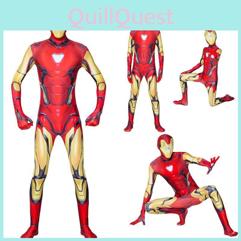 Authentic Avengers Endgame Iron Man Mark 85 Cosplay Costume Zentai Suit For Adults And Kids