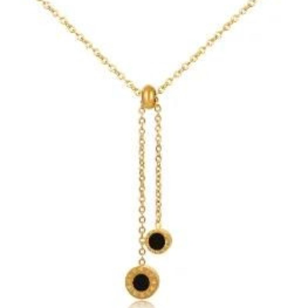 

Stainless Steel Vintage Textured Delicate Necklace