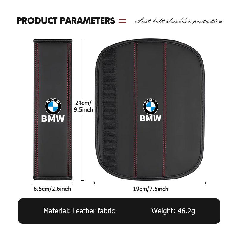 Car Leather Seat Belt Shoulder Cover Protection Padsor Accessory For BMW X1 X3 X4 X5 X7 G20 G38 F20 F39 F48 E46 E60 E36 E39 E90