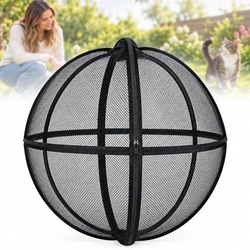 360° Panoramic -Up Rolling Cat Playpen Ball,Rolling Outdoor Cat Ball Enclosure,Foldable Mesh Cat Playpen For Pet