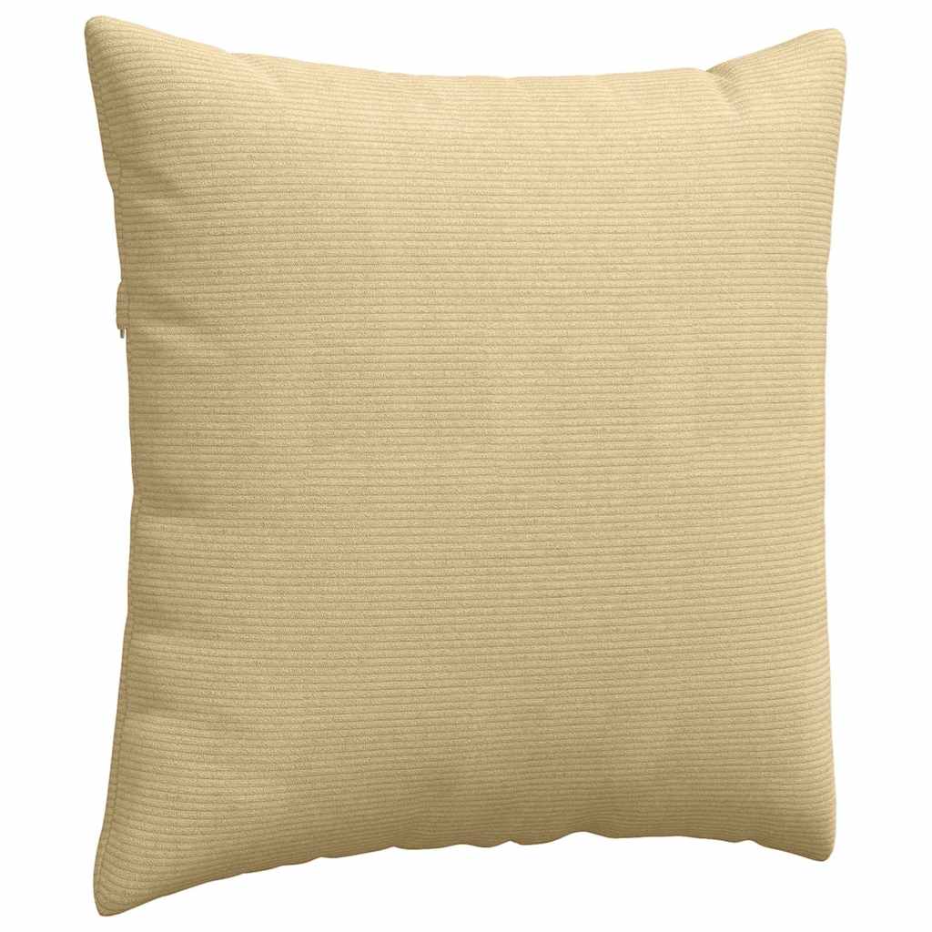 Sofa Cushions 2 Pieces Grey Green 60 x 60 cm Corduroy Fabric