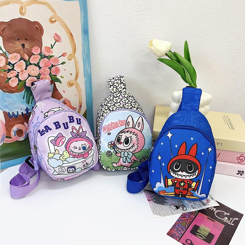 Childrens Stylish Chest Bag Large Capacity Playful Cartoon Design Trendy Sling Purse For Boys Girls And