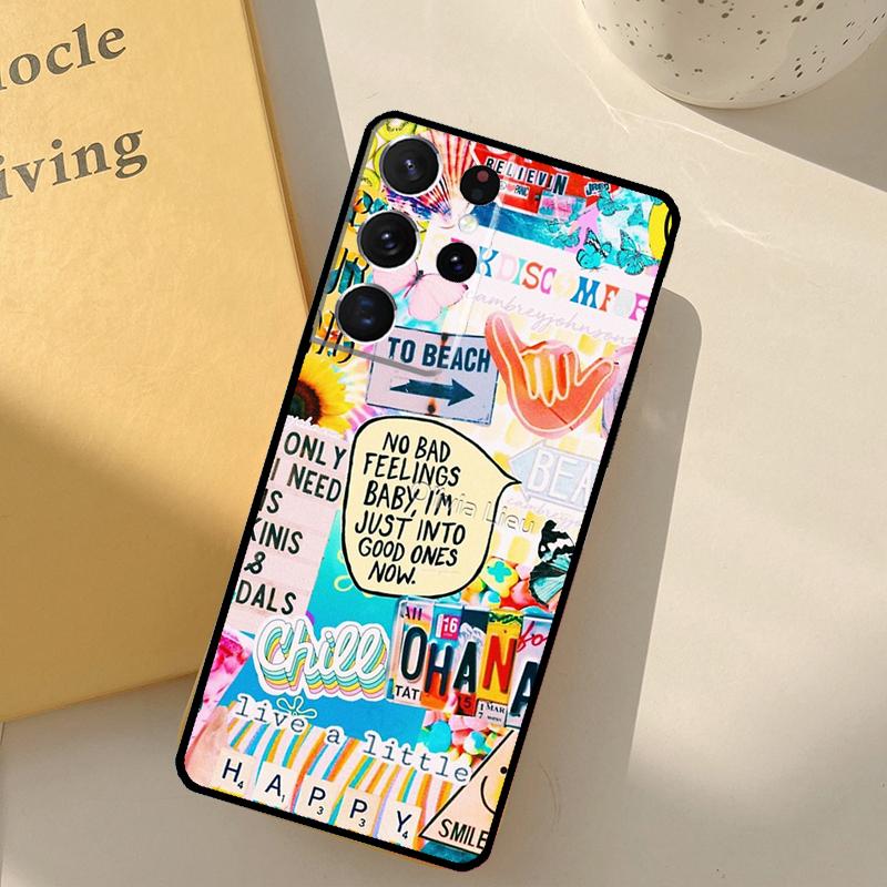 Summer Aesthetic Collage Phone Case For Samsung Galaxy S25 Ultra S20 S21 S22 S23 S24 Plus S9 S10 S25 FE Cover Shell