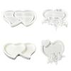 2Pcs Heart Shape Tray Molds Professional Silicones Candle Molds For Resins Casting Jewelry Tray Gypsum Decoration