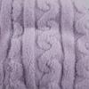 Women Furry Thigh High Slipper Socks Solid Color Cable Pattern Fleece Fuzzy Over Knee Stockings Winter Warm Leg Warmers