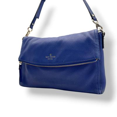 Used Shoulder Bag Cobble Hill Cobble Hill Foldover Shoulder BagShoulder Bag Blue Leather Women