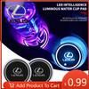 Interior Stickers 1/2pc Colorful Universal LED Car Cup Holder RGB Light Mat Pad For F-SPORT ES RX NX LS UX LM LX GX LC RZ