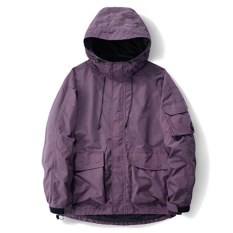 Autumn New Men s Stand-up Collar Multi-pocket Jacket Casual Loose Men s Coat S