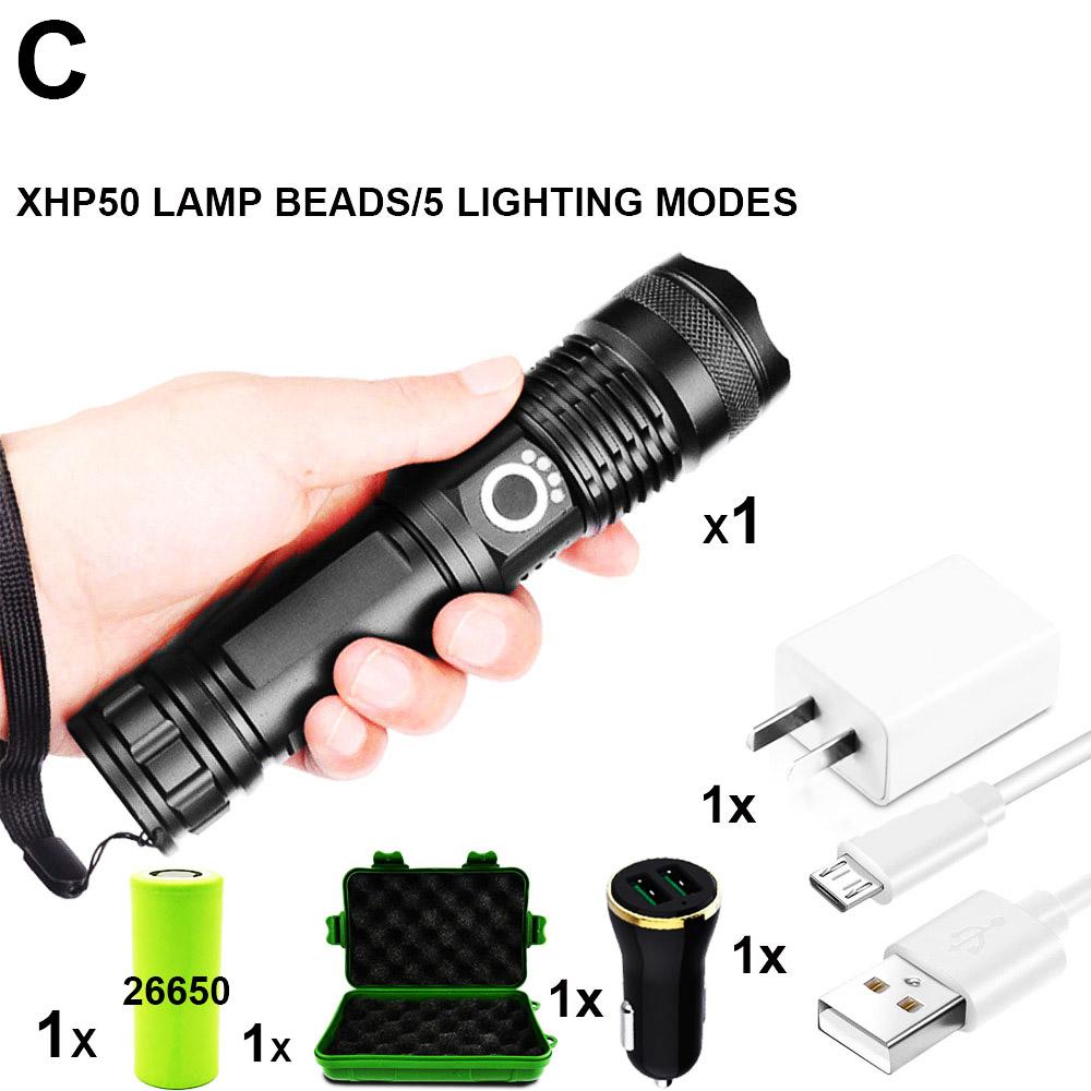 ZK20 XHP90/XPH70/XPH50 LED Flashlight Torch USB Rechargeable Power Display 26650 18650 battery Handheld Light Lantern