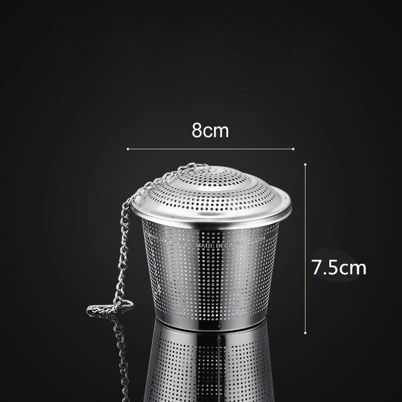304 Roestvrij Staal Thee-ei Zeefmand Gaas Thee Filter Vergrendelbare Kruidenbol Hotpot Smaak Kruidenzak Soep Smaakdoos