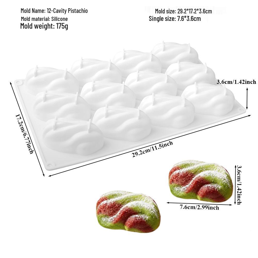 Moldes de Silicona para Mousse de Fruta 3D: Pera, Manzana, Piña, Melocotón, Durian, Frambuesa.