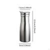 100ml Juice Jug in Stainless Steel with PP Lid Suitable for Restaurants, , and Events