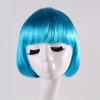 Parrucca Corta Sintetica BOB Completa Multicolore Cosplay Festa di Halloween Capelli Corti Parrucche Monocolore