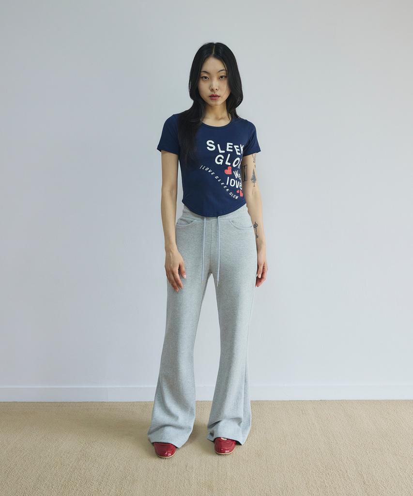 Seulliggeullou Bootcut Logo Training Pants [Gray]