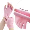 Reusable Cotton Gel Half-Finger Gloves For Deep Moisturizing Care Overnight Repair Treatment For Dry Cracked Hands Care Tool
