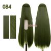 Bubuwig Synthetic Hair 100cm Long Straight Pure Color Cosplay Wigs Over 100 Colors Black White Red Blue Brown Wig Heat Resistant