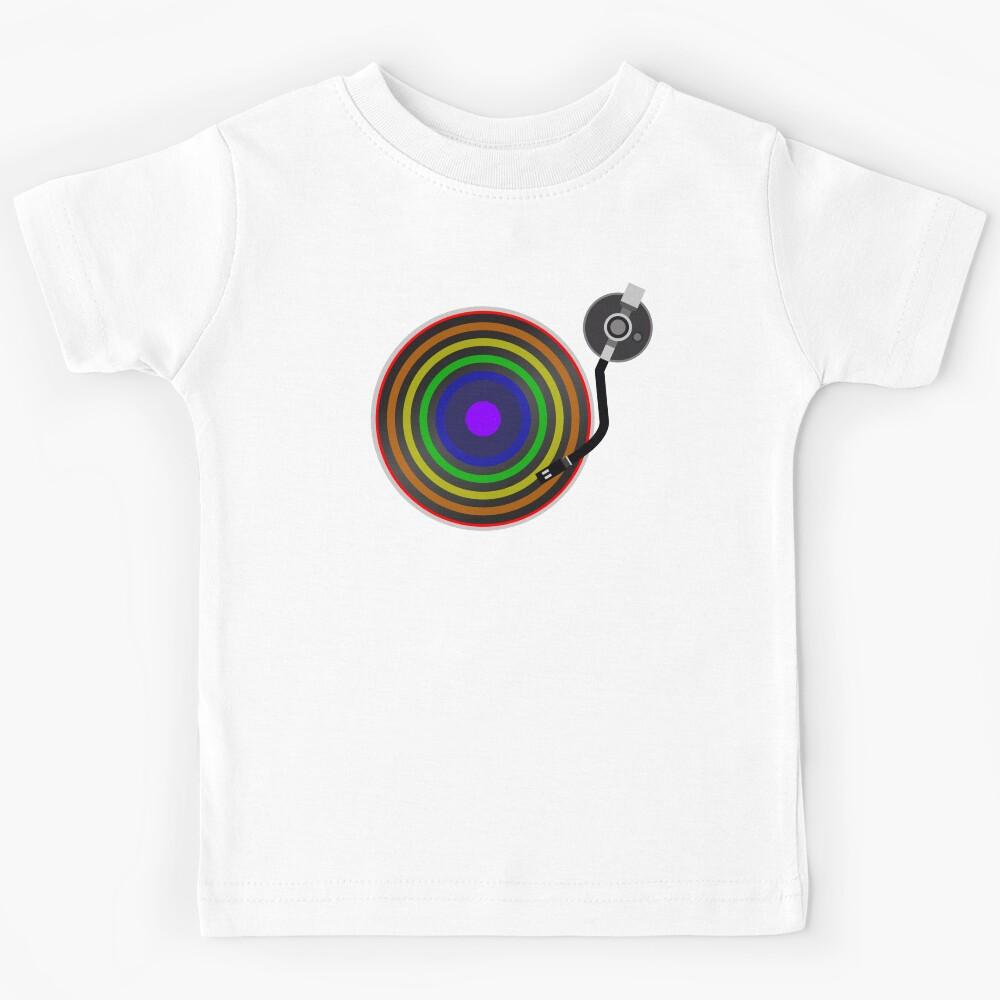 Rainbow vinyl vibes ! retro ! rewind Kids T-Shirt 140