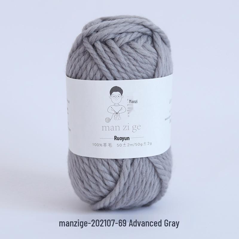 100% reine Wolle Grobgarn zum Handstricken von Mänteln, Schals und Pullovern - 5 mm dick