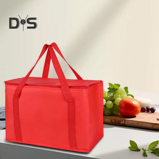 Grande bolsa térmica para piquenique com zíper, lancheira reutilizável para transporte de compras, bebidas e refrigerador para camping, piqueniques e viagens