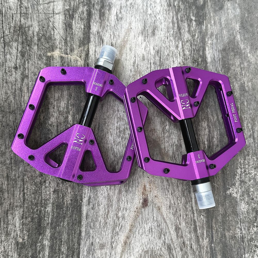 Aluminum Alloy Wide Anti-slip 3 Bearings Mountain Bike Pedal for General Use, Suitable for Steep Slopes, Bicycle Pedal Accessory