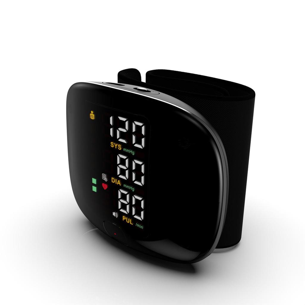 Wrist Blood Pressure Monitor for Home Use - Elderly Friendly, Rechargeable, Voice-Activated