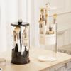 Large Capacity Automatic Lifting Makeup Brush Holder Plastic Makeup Brush Organizer  Tabletop