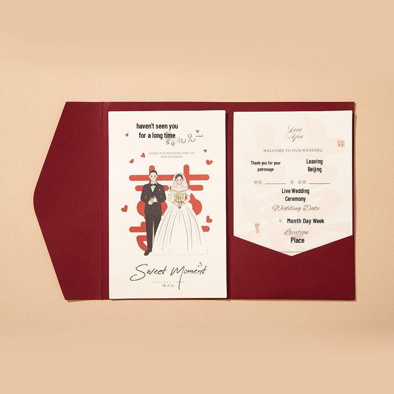 2025 National Style Advanced Handwritten Wedding Invitation Card