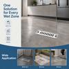 Rectangle Shape Floor Drain SUS304 Stainless Steel Shower Floor Drain Practical Shower Drain  Home