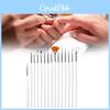 Professional Nail Decoration Brush Kit 15 Pcs With Long Wooden Handles For Nail Art And Design