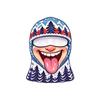 Novelty Old Man Face Ski 3D Full Print Full Face Winter Windproof, Sunglasses Not Included