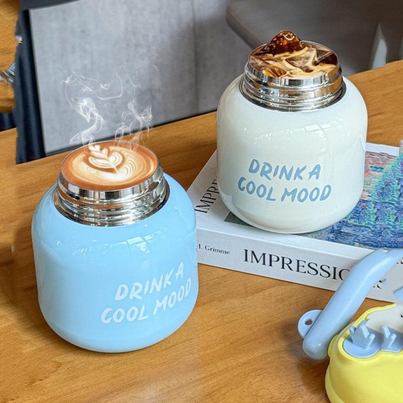 Portable Thermos Cup Stainless Steel Vacuum Flask Cold&Hot Sport Cup with Handle Car Cup Thermal Travel Mug Coffee Insulated Cup