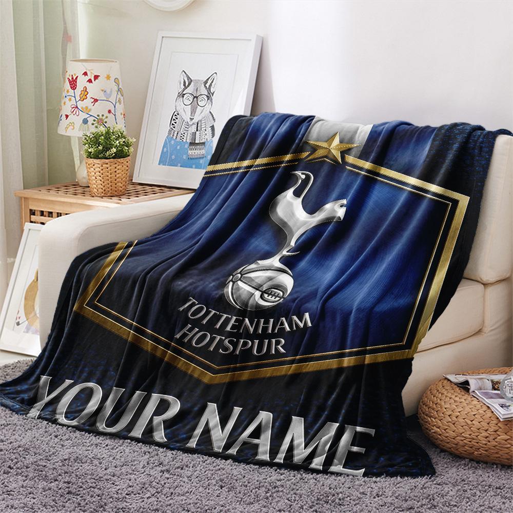 Custom Name Tottenham Flannel Blanket, High Quality Comfortable for All Seasons, Home Decor, Warmth and Comfort