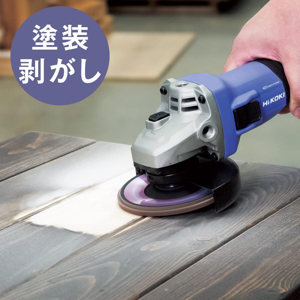 HiKOKI Cordless Disc 100mm Grinding Wheel Kickback Reduction Variable Includes 1 Battery and Case Not Included 10.8V Grinder, Diameter, System,