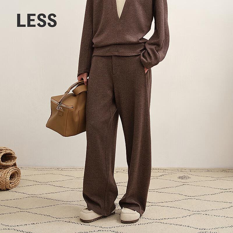 

LESS Men s Wool-Cashmere Blend Straight-Leg Trousers S