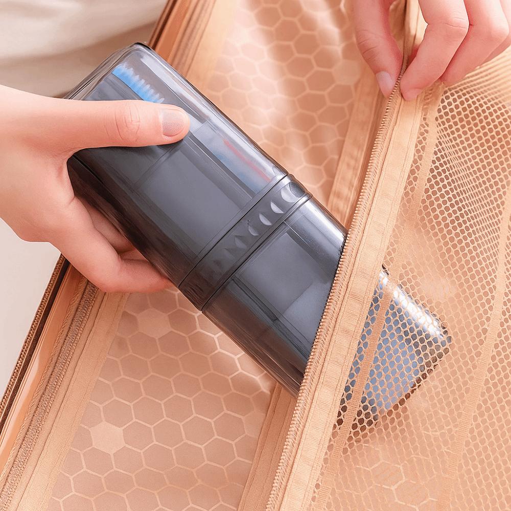 Partitioned Toothbrush Storage Box Waterproof Toothbrush Cup Case  School