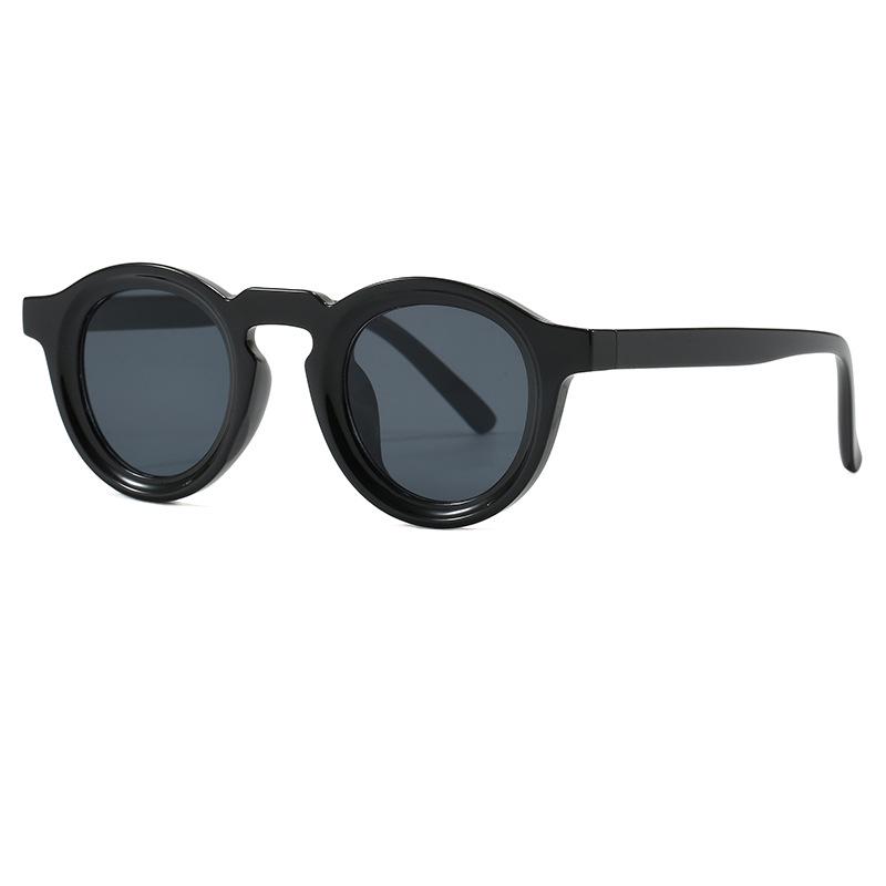 Retro Round Small Frame Glasses: High-End Unisex Sunglasses with UV Protection, Fashionable Trend.