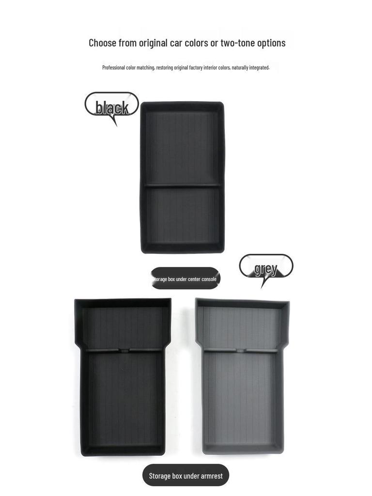 Tesla Model Y/3 Center Console Organizer: Lower Layer Armrest Storage Tray